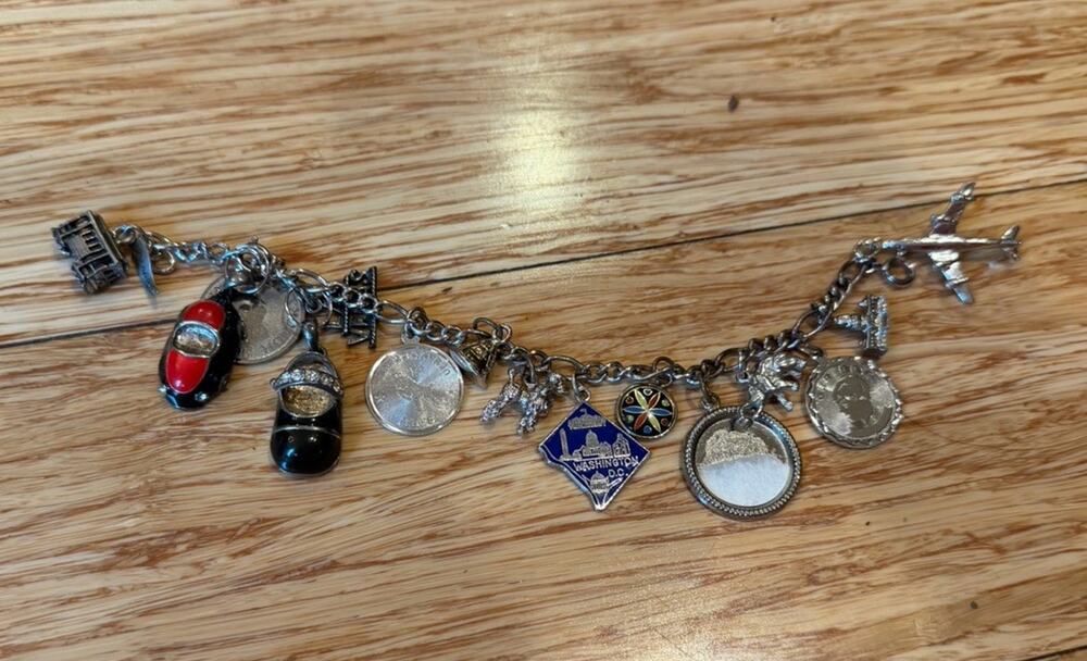 VTG Sterling Charm Bracelet Some Sterling Charms Travel Astrology